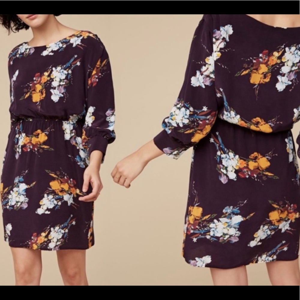 Amour Vert Silk Floral Dress